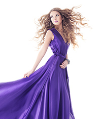 Calvin Klein Womens Purple Zippered Challis Elbow Flutter Sleeve